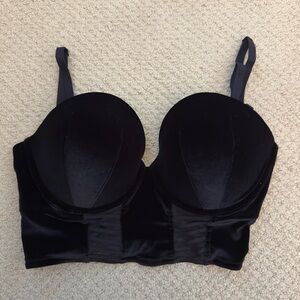 black velvet bustier